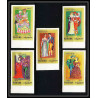 414b Fujeira MNH ** Mi N° 870 / 874 B european costumes 15 to 19th century non dentelé (Imperf)