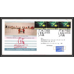 098342 wild life penguins fdc perth 20/6/1991 australian antarctic territory antarctic antarctique lettre cover