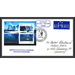 098346 australia ussr joint issue 18/3/1991 macquarie island antarctic antarctique lettre cover