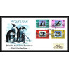 098350 sc N°72/75 penguins issue fdc 14/1/1979 british antarctic territory antarctic antarctique lettre cover