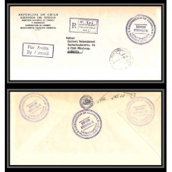 098390 ministerio de interior recommandé 1978 chile chili lettre cover