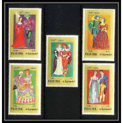 415a - Fujeira MNH ** Mi N° 870 / 874 A european costumes 15 to 19th century 