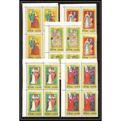 415d - Fujeira MNH ** Mi N° 870 / 874 A european costumes 15 to 19th century bloc 4