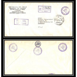 098475 ministerio de interior recommandé 18/6/1978 chile chili lettre cover