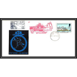098493 21st voyage ms/sa agulhas 1/9/1981 tristan da cunha antarctic antarctique lettre cover