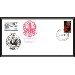 098499 ms tristan da cunha gough island survey 1/9/1981 rsa south africa antarctic antarctique lettre cover
