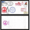 098500 ms/sa agulhas 7/1/1982 helicopter 17/2/1982 sanae rsa south africa antarctic antarctique lettre cover