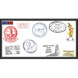 098505 ms/sa agulhas 20/10/1981 helicopter 17/2/1982 marion island rsa south africa antarctic antarctique lettre cover