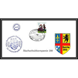 098509 nachschubkompanie 300 30/8/1991 Erlangen allemagne germany lettre cover