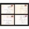 098852 france fm 13 naval navale lot 4 lettres cover