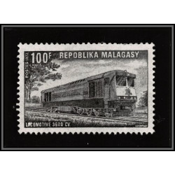 2787 N°503 Locomotive engine 3600CV train 503 Epreuve photo noir et blanc proof madagascar1972