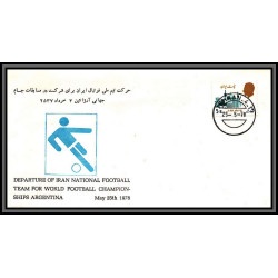098909 Football soccer world team 25/5/1978 iran lettre cover