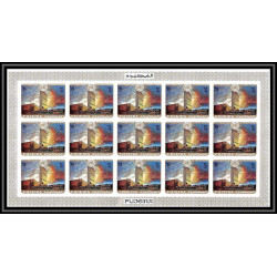 421d Fujeira MNH ** Mi N° 509 / 512 B overprint gold United nations ONU UNO non dentelé imperf feuilles sheets