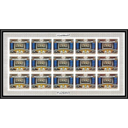 421d Fujeira MNH ** Mi N° 509 / 512 B overprint gold United nations ONU UNO non dentelé imperf feuilles sheets