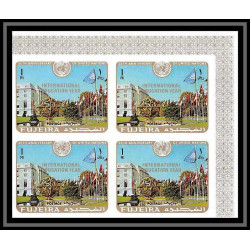421g Fujeira MNH ** Mi N° 509 / 512 B overprint gold international United nations ONU UNO non dentelé imperf bloc4