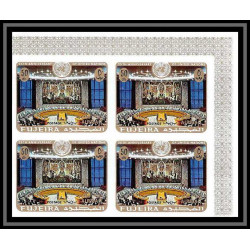 421g Fujeira MNH ** Mi N° 509 / 512 B overprint gold international United nations ONU UNO non dentelé imperf bloc4