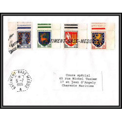 099069 griffe batiment base medoc 5/7/1966 charente angely france naval navale lettre cover