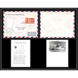 099095 double griffe griffe batiment base maurienne 11/10/1966 charente angely france naval navale lettre cover
