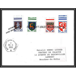 099105 griffe batiment base maurienne 20/6/1966 lambesc france naval navale lettre cover