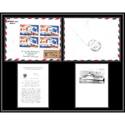 099106 hastings griffe batiment base maine 10/10/1966 recommandé charente saintes france naval navale lettre cover