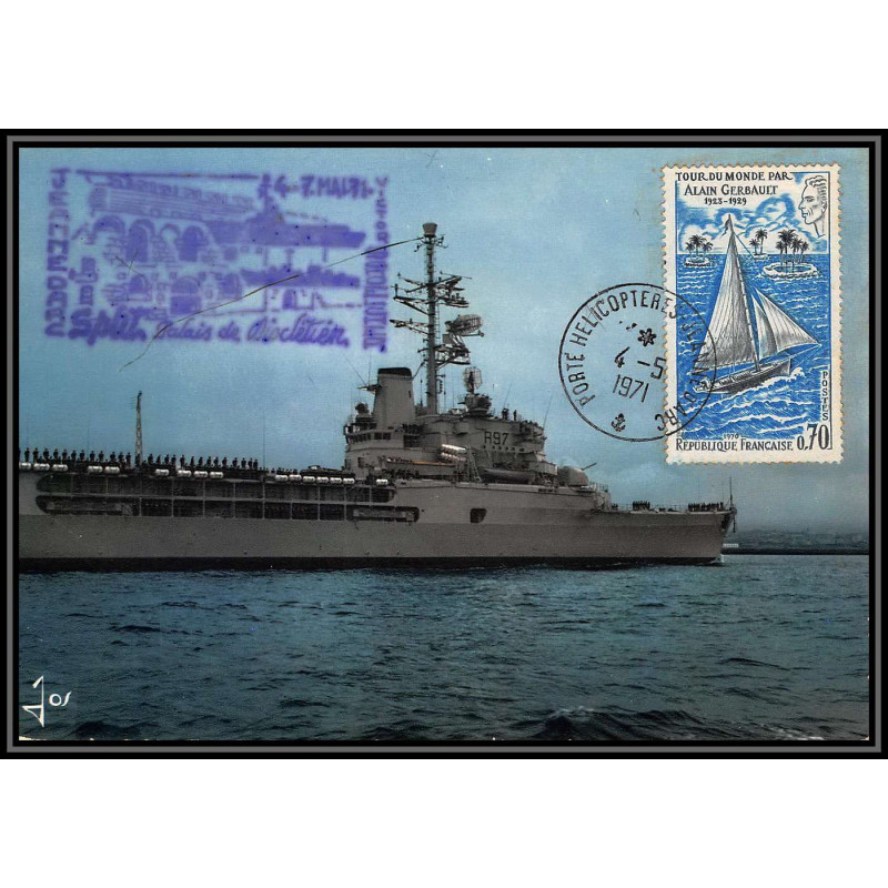 099405 Jeanne d'Arc porte-hélicoptères split 1971 france naval navale carte postale postcard