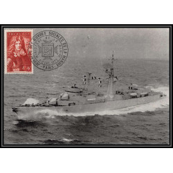 099409 N°600 fregate touville 1973 france naval navale carte maximum postcard
