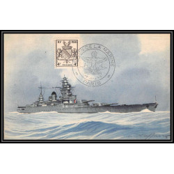 099415 salon marine 1945 cuirassé strasbourg france naval navale carte postale postcard