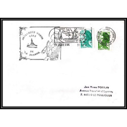 099457 Jeanne d'Arc porte-hélicoptères 1987 france naval navale lettre cover