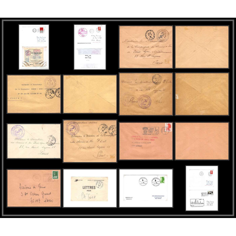 099543 bureau toulon naval bel ensemble france naval navale lot 17 lettres covers