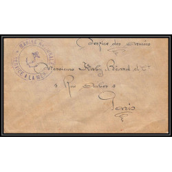 099547 marine nationale service à la mer canonnier sur la republique france naval navale lettre cover