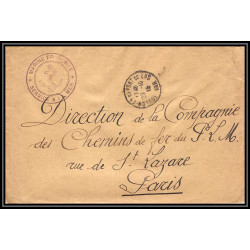 099549 marine nationale service à la mer toulon pont de las 1915 france naval navale lettre cover