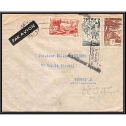 099619 par avion maroc débarquement en afrique du nord naval navale lettre cover