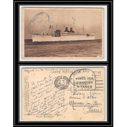 099677 paquebot koutoubia 1940 pour le tarn france maritime Schiffspost carte postale postcard