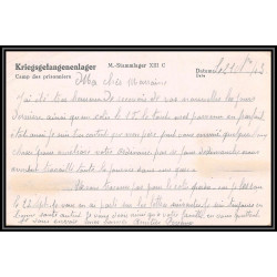 099689 stalag 13c kriegsgefangenenlager 1943 prisonniers chabannes allemagne germany lettre cover