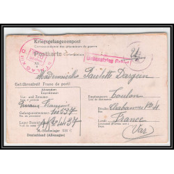 099690 stalag 13c kriegsgefangenenlager 1943 prisonniers chabannes allemagne germany lettre cover