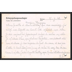 099692 stalag 4a kriegsgefangenenlager 1942 lyon prisonniers allemagne germany lettre cover