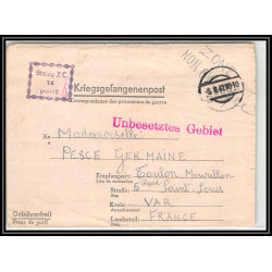 099695 stalag 10c kriegsgefangenenlager 1942 var toulon prisonniers allemagne germany lettre cover