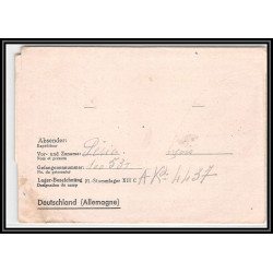099696 stalag 13c kriegsgefangenenlager 1943 lot et garonne prisonniers allemagne germany lettre cover