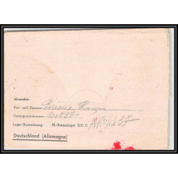 099697 stalag 13c kriegsgefangenenlager 1944 var toulon prisonniers allemagne germany lettre cover