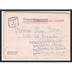 099698 stalag 10c kriegsgefangenenlager 1941 maroc casablanca prisonniers allemagne germany lettre cover
