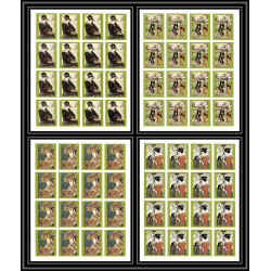 425 Sharjah MNH ** Mi N° 602 / 609 B japanese paintings osaka 70 Exposition universelle feuille sheet non dentelé imperf