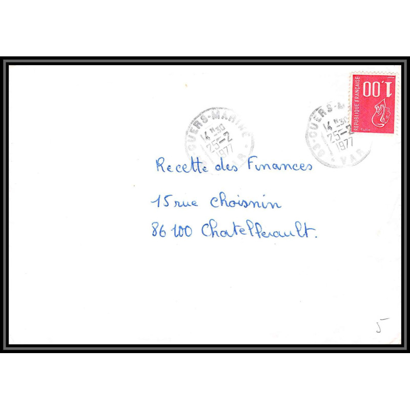 099715 bureau cuers marine 1977 france naval navale lettre cover