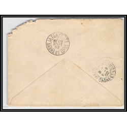 099724 FM N°1 marine service à la mer ajaccio 1902 corse france naval navale lettre cover