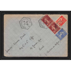 099754 agenc embarquée croiseur dupleix croisière d'espagne 17/12/1938 france naval navale lettre cover