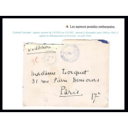 099757 lac agence embarquée cuirassé lorraine 1939 france naval navale lettre cover
