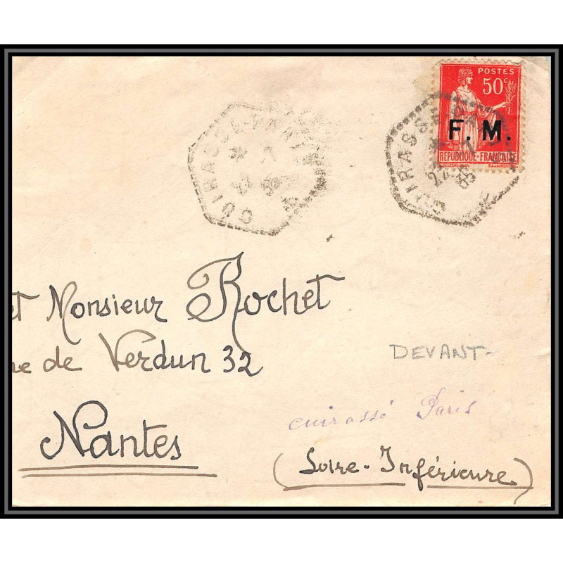 099766 agence postale embarquée cuirassé paris 1935 france naval navale devant lettre cover