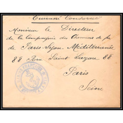 099810 agence postale embarquée Condorcet cuirassé guerre 14/18 france naval navale lettre cover