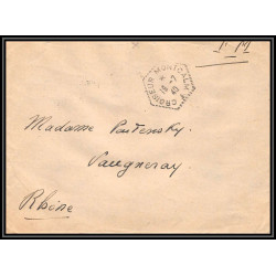 099848 agence postale embarquée croiseur montcalm 1940 Vaugneray rhone france naval navale lettre cover