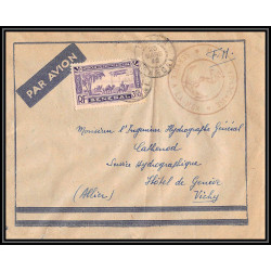 099849 mesures tarifaires par avion 1940 sénagal maroc france naval navale lettre cover