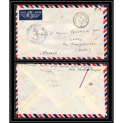 099917 Escorteur Commandant Duboc indochine 1953 france naval navale lettre cover